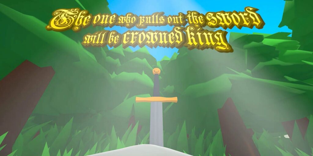 ¿Sacar una espada de una piedra? Este juego se vuelve más difícil cada vez que alguien gana