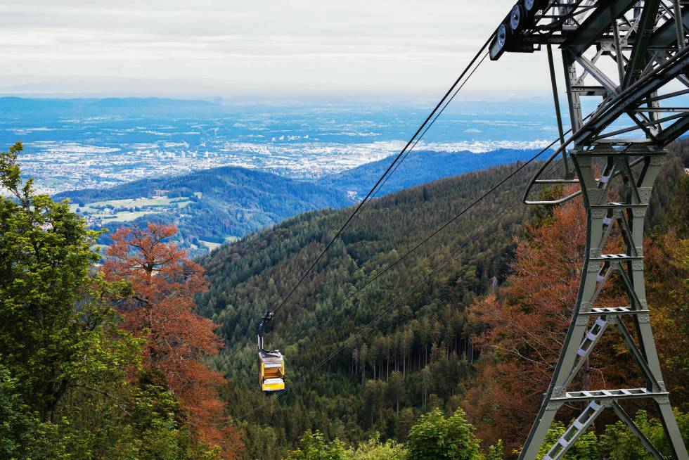 El Schauinslandbahn, el teleférico más largo de Alemania.