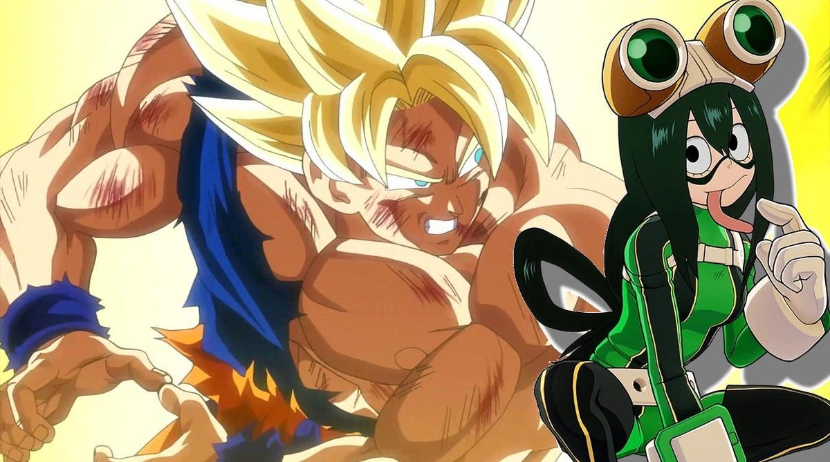 My Hero Academia Cosplay imagina “Super Saiyan” Froppy