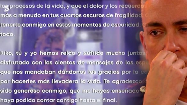 Kiko Hernández muy emocionado / Telecinco