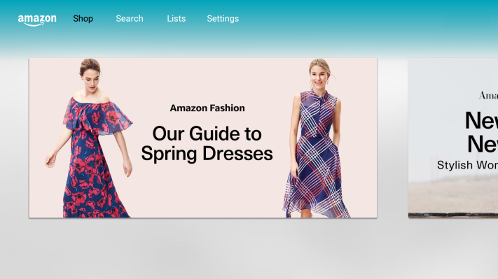 Amazon trae su aplicación de compras de pantalla grande a Fire TV