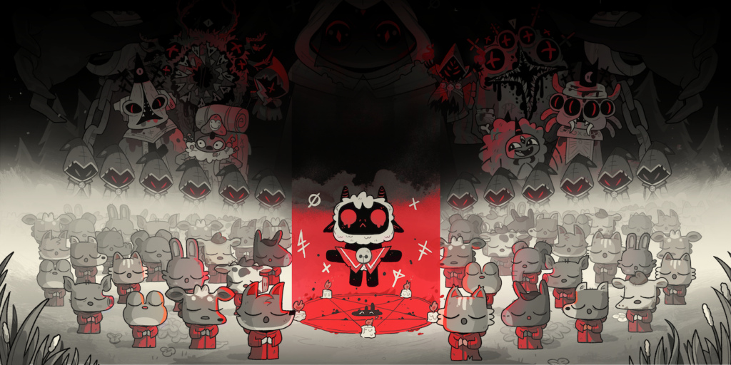 Animal Crossing Cosplays como Evil Roguelike en el tráiler de Cult of the Lamb