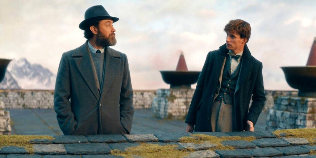 Animales fantásticos 3: escena de Dumbledore y Newt presentada por Eddie Redmayne