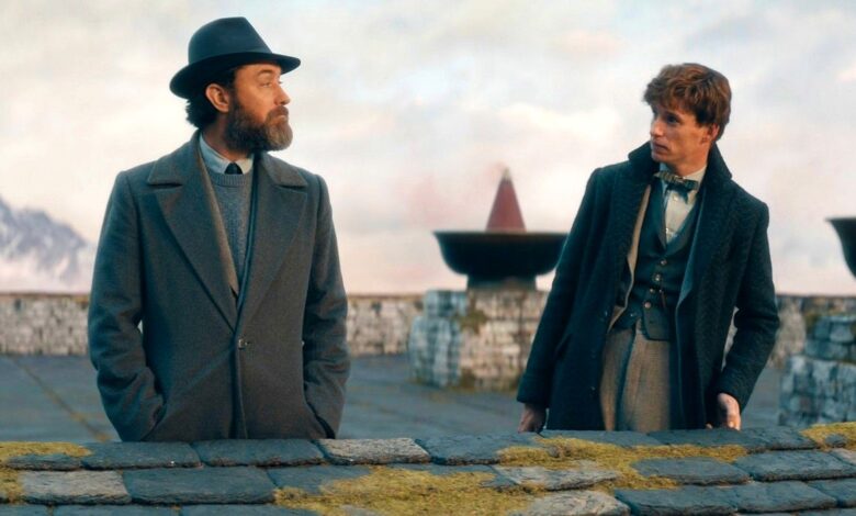 Animales fantásticos 3: escena de Dumbledore y Newt presentada por Eddie Redmayne