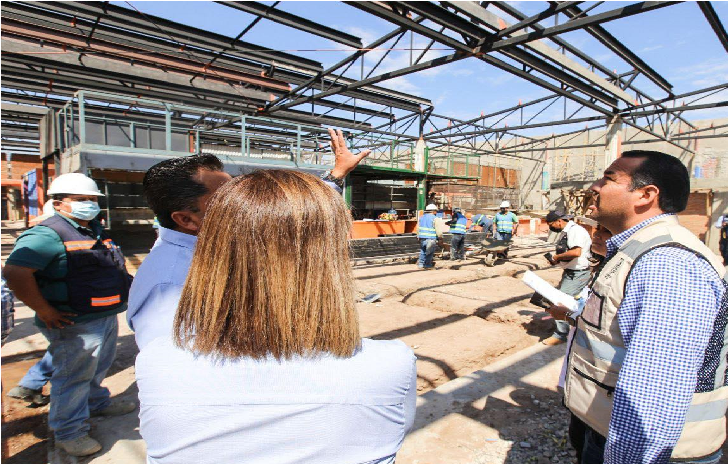 Avance del 39% registra remodelación del Mercado Juárez de San Juan del Río, Roberto Cabrera supervisa obra