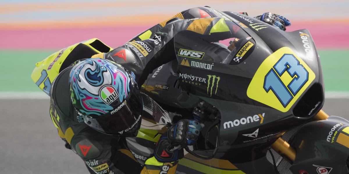 Celestino Vietti vence a la lluvia y se hace con el mejor tiempo