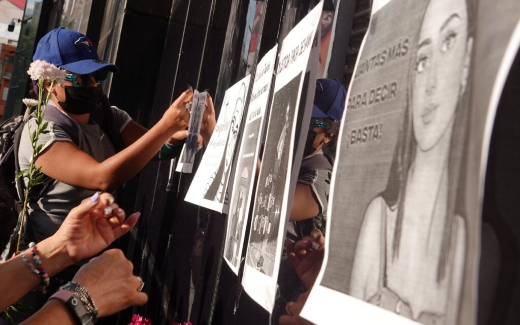 Colectivos feministas protestan en Monterrey por muerte de Debanhi