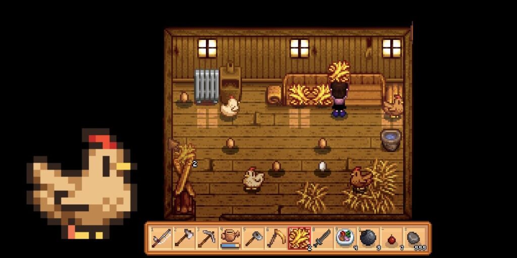 Cómo alimentar pollos en Stardew Valley