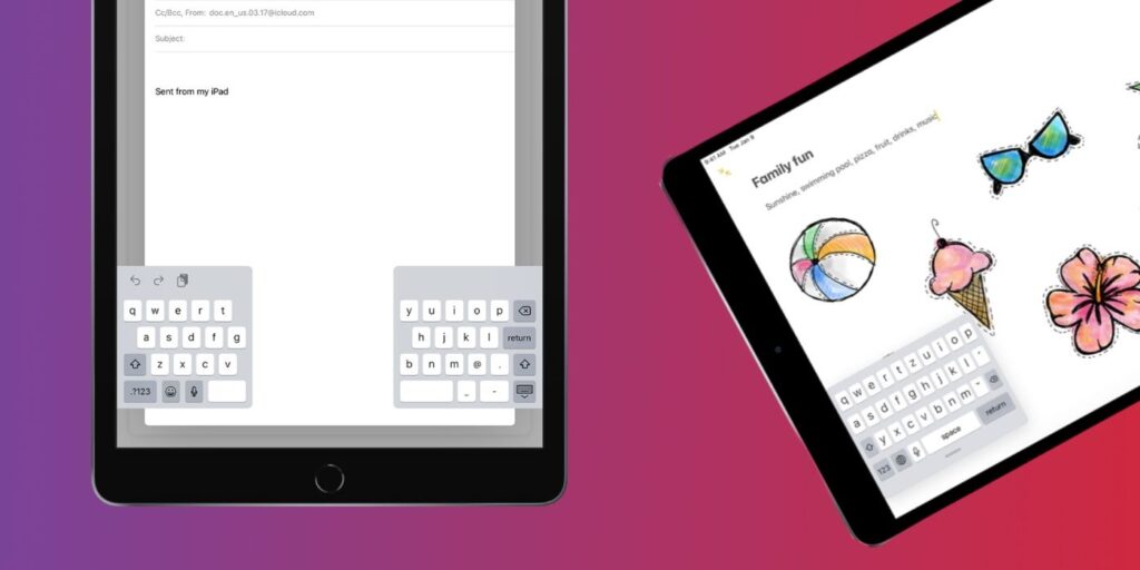 Cómo arreglar un teclado de iPad que está partido por la mitad o se ve pequeño