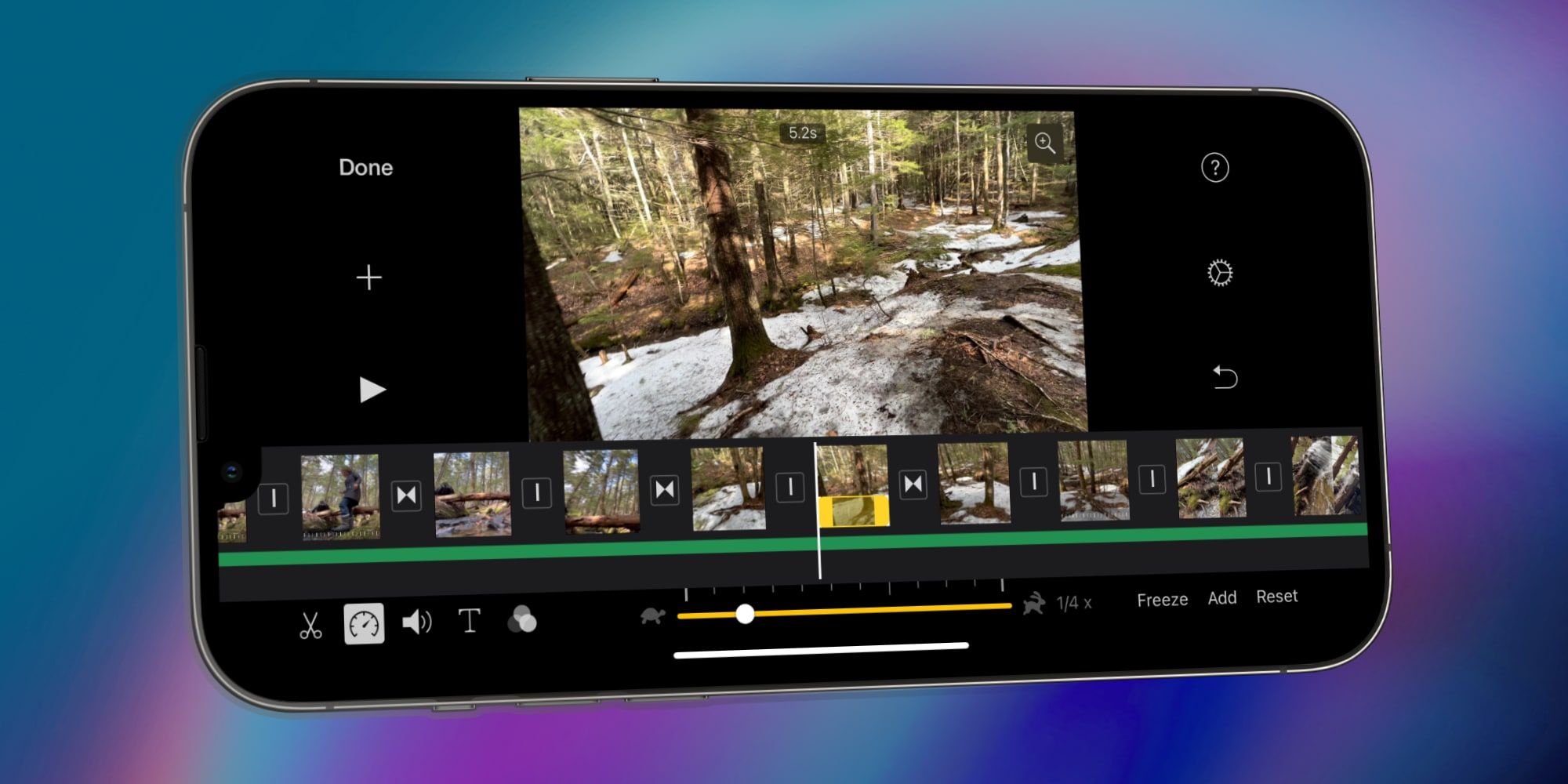Cómo usar la opción de línea de tiempo de iMovie para recortar y reorganizar clips