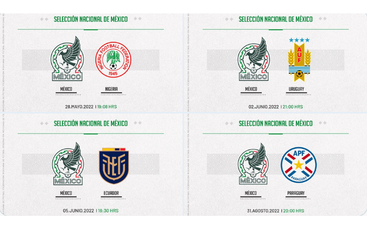 Confirman partidos amistosos del Tricolor rumbo a Qatar 2022 | Tuit