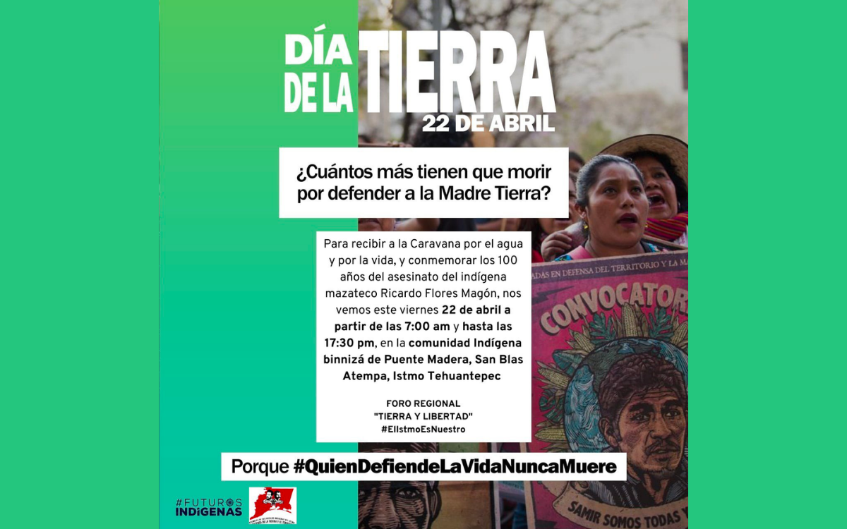 Convocan a actividades para exigir justicia para los defensores de la Tierra