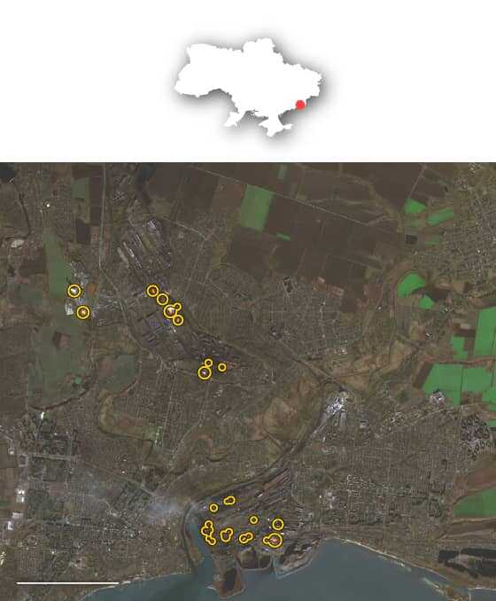 Cuarenta días de ataques vistos por satélite: los bombardeos que doblegan Mariupol