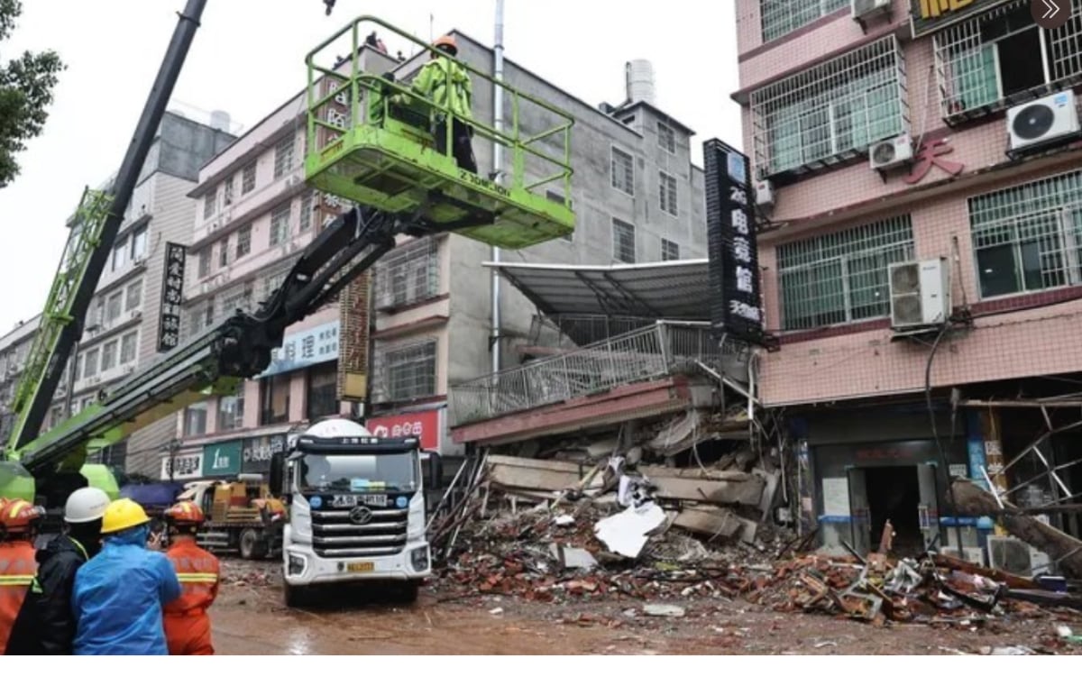 Derrumbe en China deja casi 20 atrapados y 39 desaparecidos