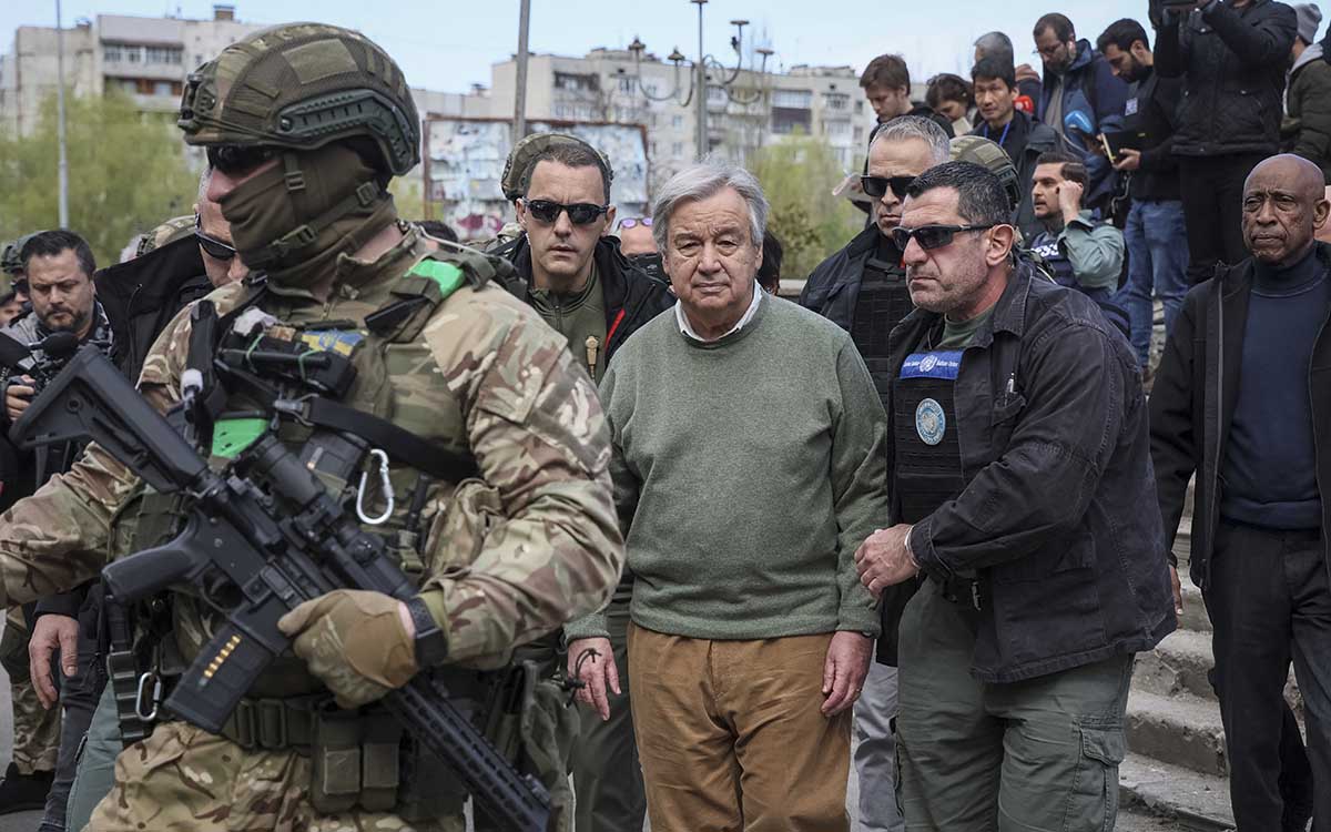 Desde Ucrania, Guterres pide la colaboración rusa con las investigaciones del Tribunal Penal Internacional