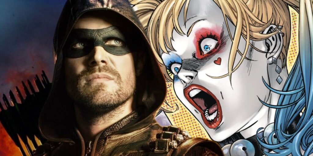 El extraño crossover Arrowverse de Harley Quinn totalmente quemado Stephen Amell