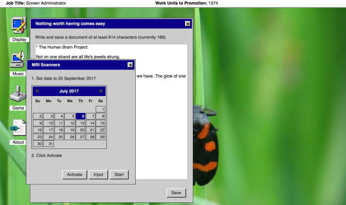 El nuevo juego simula la vieja rutina.