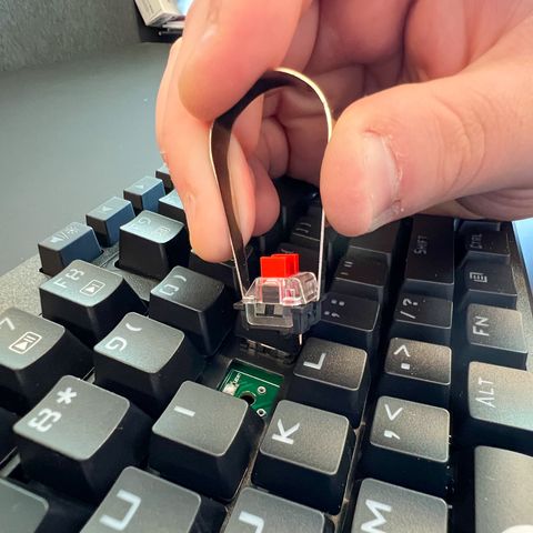 tecla del teclado expuesta