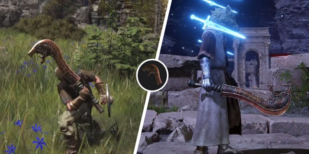Elden Ring: dónde encontrar la espada curva del dios serpiente