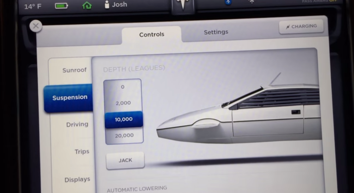 Este huevo de Pascua de Tesla Model S te permite ser James Bond