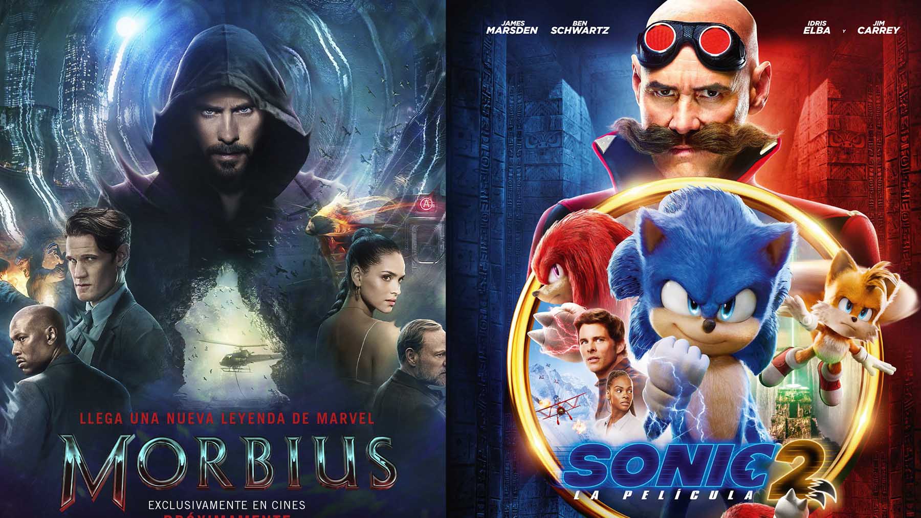 Estrenos de la cartelera: ‘Morbius’ y ‘Sonic 2’ compiten en la taquilla