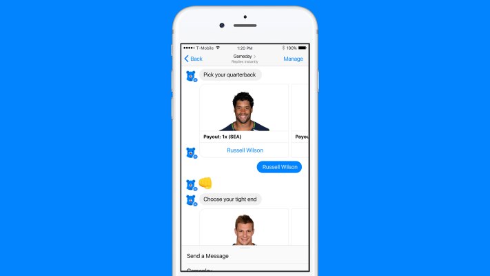Gameday te permite jugar deportes de fantasía todos los días dentro de Facebook Messenger