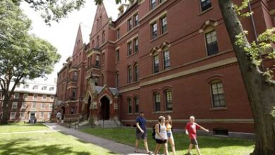 Visitantes en Harvard, en una foto de archivo de julio de 2019.