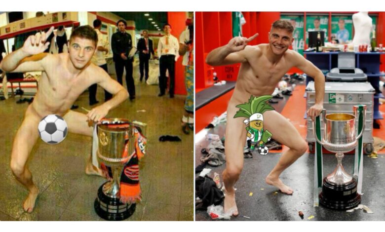 Joaquín repite celebración al desnudo con la Copa del Rey | Tuit y video
