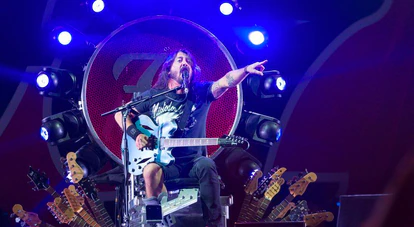 Dave Grohl durante el concierto ofrecido en Cesena (Italia).