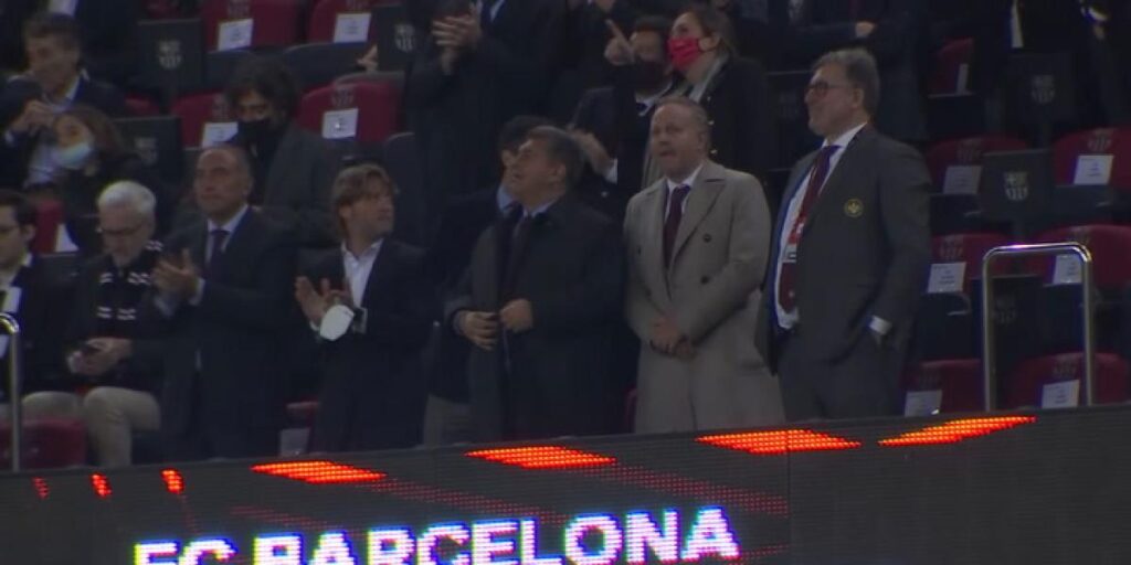 La sorprendente reacción de Laporta tras ver la afición del Eintracht en el Camp Nou