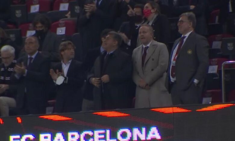 La sorprendente reacción de Laporta tras ver la afición del Eintracht en el Camp Nou