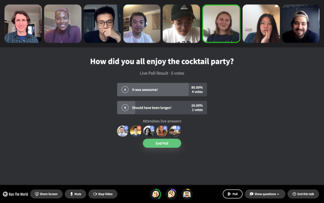La startup de eventos virtuales Run The World acaba de obtener $ 10.8 millones de a16z y Founders Fund