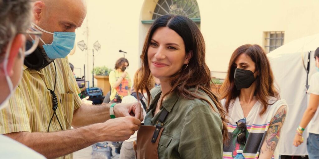 Las mejores imágenes de Laura Pausini durante la grabación de su película