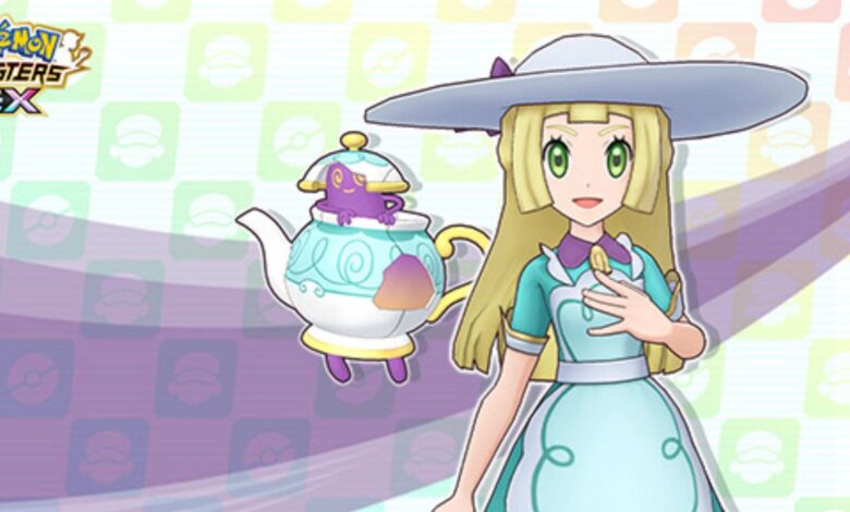 Lillie y Polteagiest Sync Pair vienen a tomar el té en Pokémon Masters EX