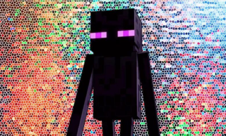 Los Endermen de Minecraft crean un mosaico caótico en la instantánea de April Fool