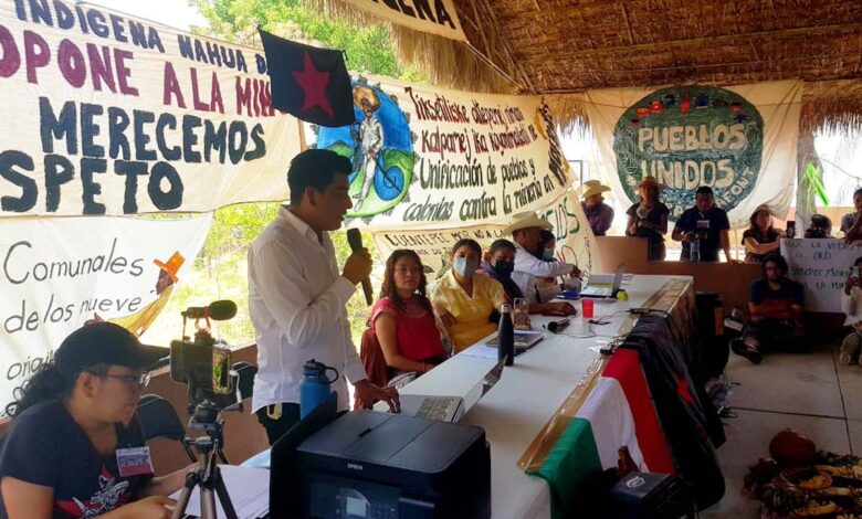 Los Pueblos Nahuas emitieron Decreto que prohíbe la minería y los megaproyectos en Morelos 