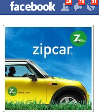 Los miembros de Zipcar ahora pueden reservar un automóvil en Facebook