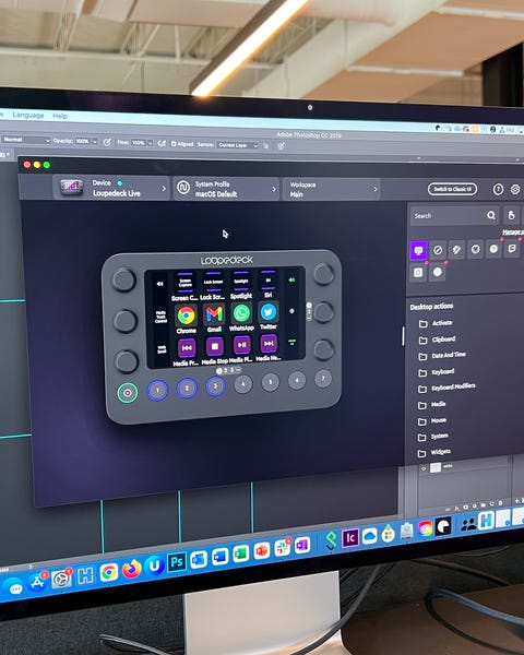 interfaz lupedeck en pantalla