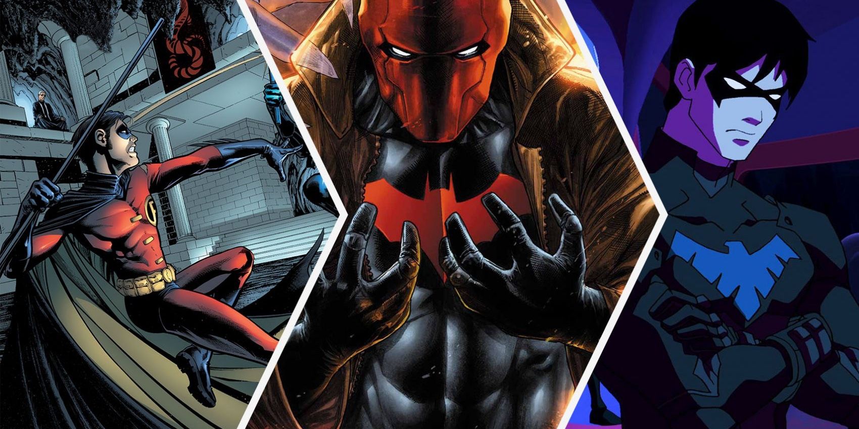 Nightwing, Red Hood y Robin se pueden definir perfectamente con una palabra cada uno