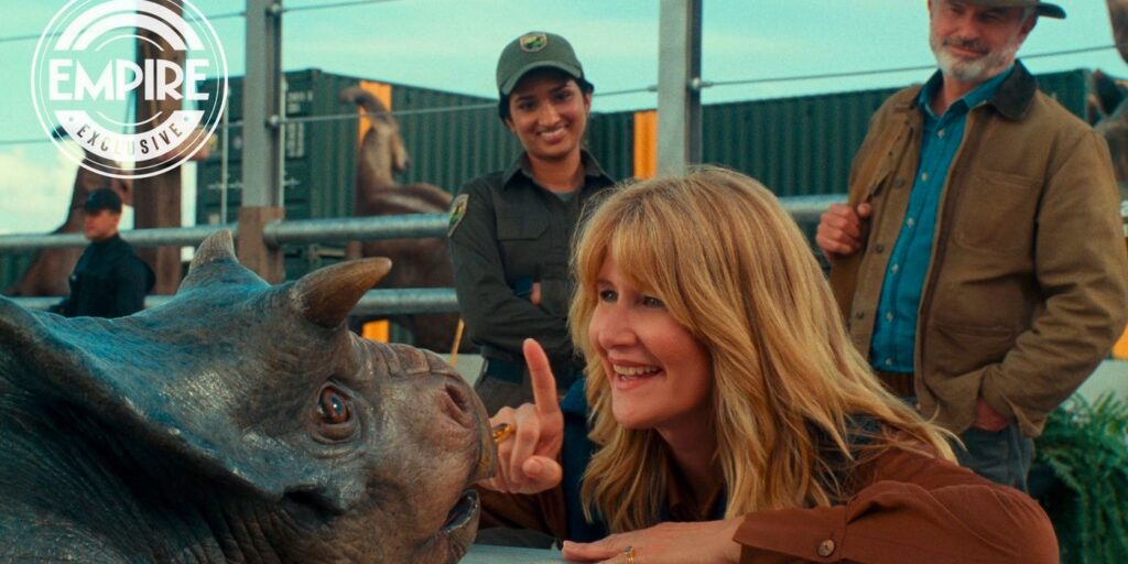Nueva imagen de Jurassic World Dominion muestra a Laura Dern con un dinosaurio bebé