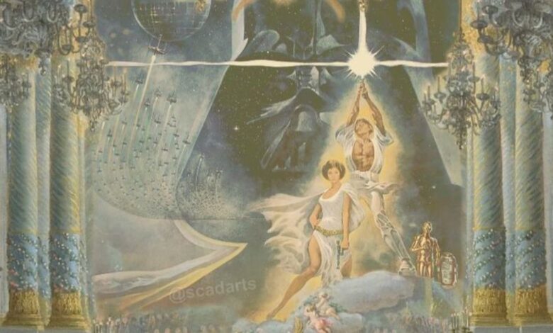 Póster de Star Wars: Una nueva esperanza reinventado como arte verdaderamente clásico