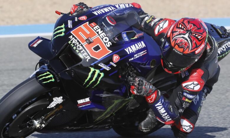 Quartararo ya manda los primeros avisos en Jerez