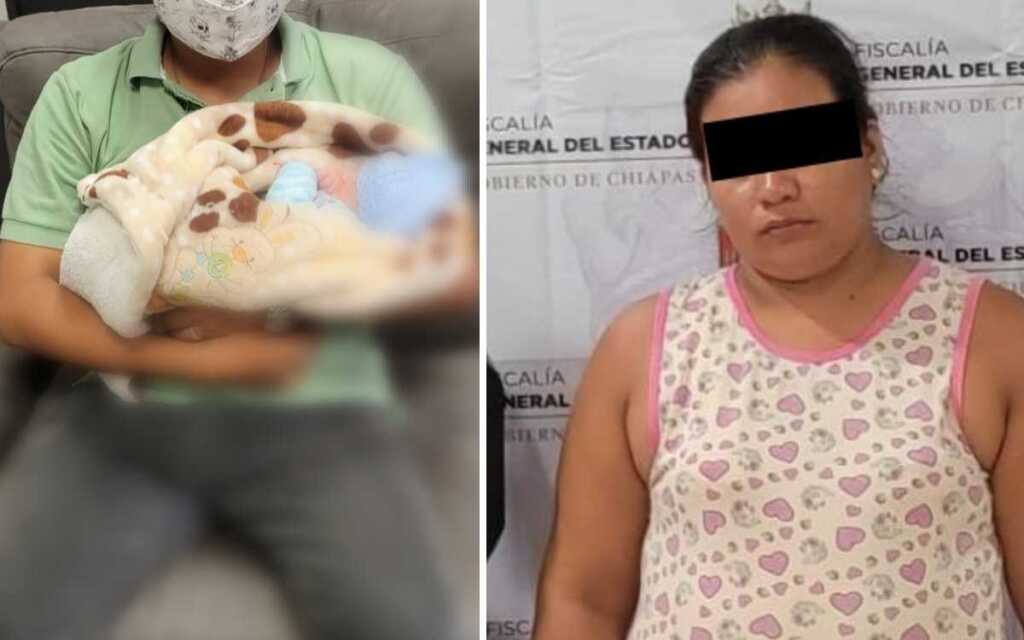 Recuperan a bebé robado en Chiapas y capturan a presunta plagiaria