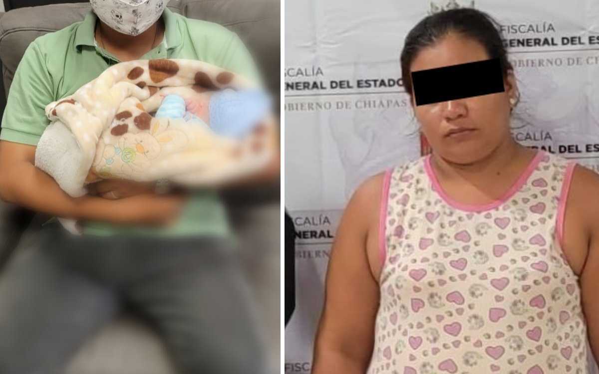 Recuperan a bebé robado en Chiapas y capturan a presunta plagiaria