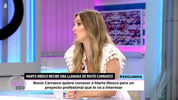 Marta Riesco en 'Ya son las 8' / Telecinco