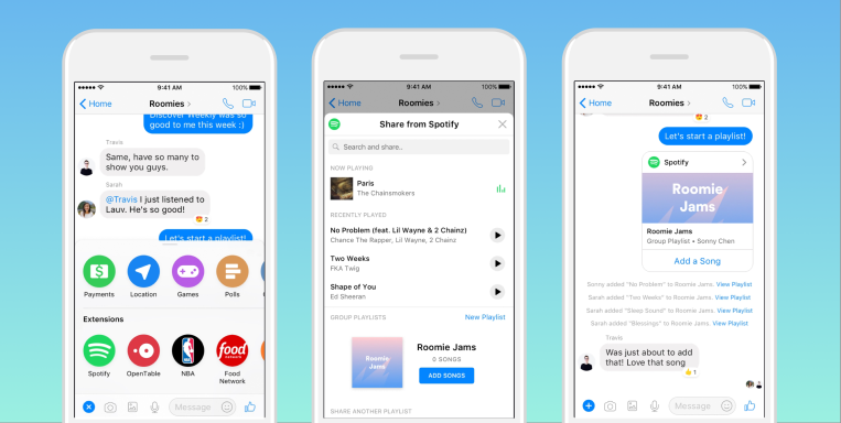 Spotify ahora te permite crear listas de reproducción con amigos dentro de Messenger
