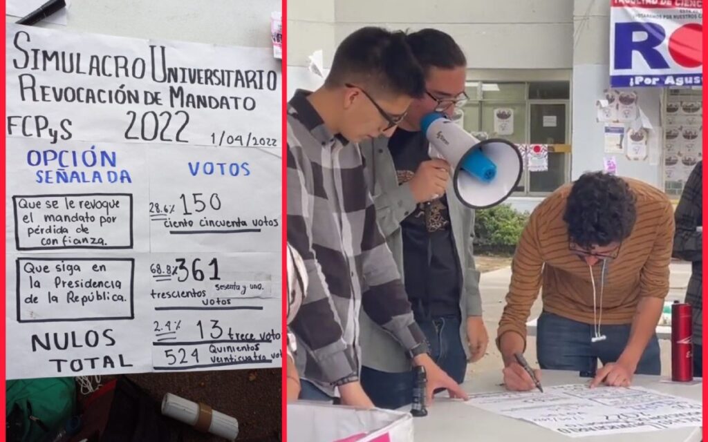 Triunfa AMLO en simulación de revocación de mandato en UNAM | Videos