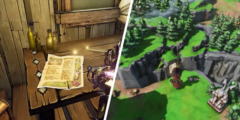 Ubicación de cada página de poesía en Tiny Tina's Wonderlands