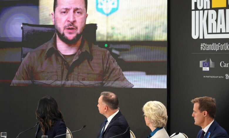 Una conferencia de donantes promete 10.100 millones de euros para los refugiados de Ucrania