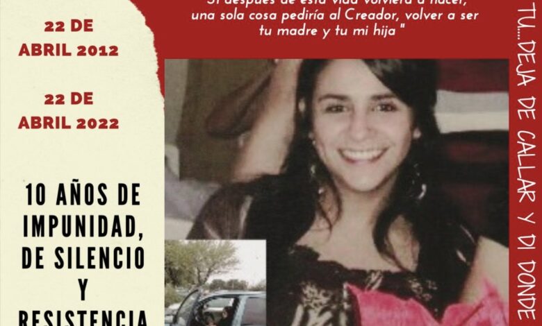 Van 10 años de la búsqueda de Cinthya Pantoja de León; 'la promesa es traerte a casa, hija mía', afirma su madre